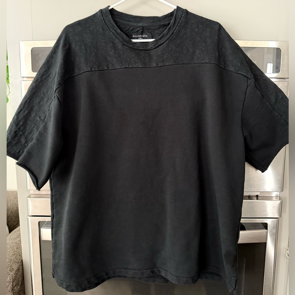All Saints Charcoal Short Sleeve Tee